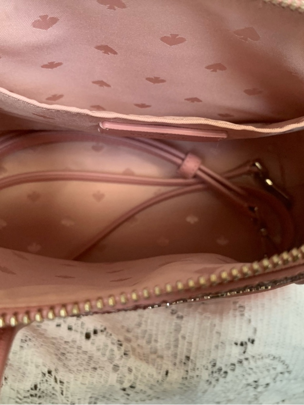 Kate Spade Flash Glitter Pink Satchel Crossbody Bag - Picture 13 of 16